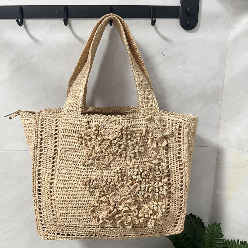 Interior Design Bali - Yaz Çiçek Dokuma Tote Çanta Bohemian