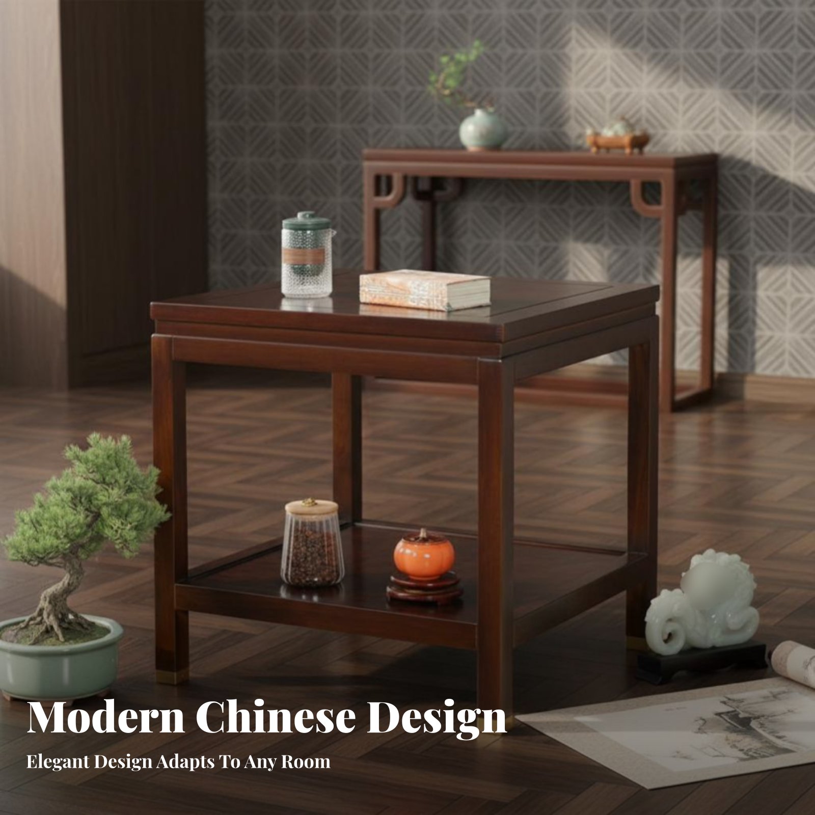 Interior Design Minimalist - Çift Katlı Kare Masa Minimalist Tasarım