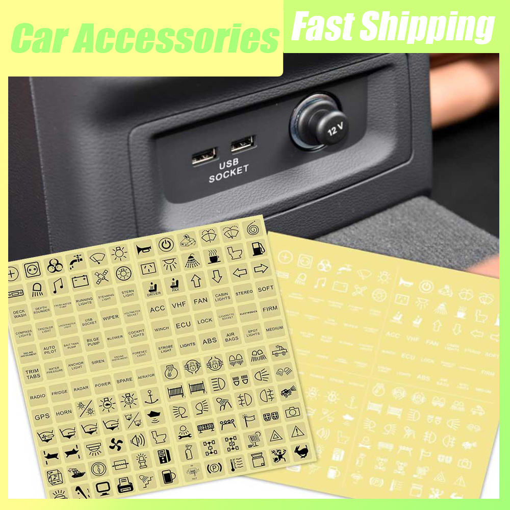 Interior Design Icon - 100/144 adet evrensel araba Dashboard düğmesi