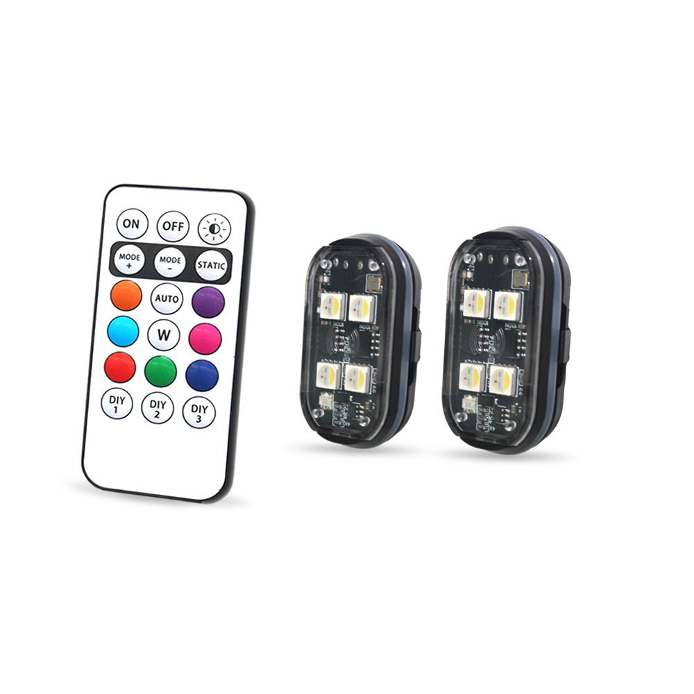 Interior Design Icon - 2 Adet RGB Araba Ortam Işığı,