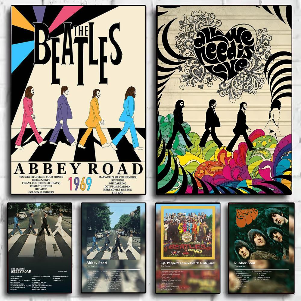 Interior Design Minimalist - Pop Grubu T-The Beatles Posteri Modern