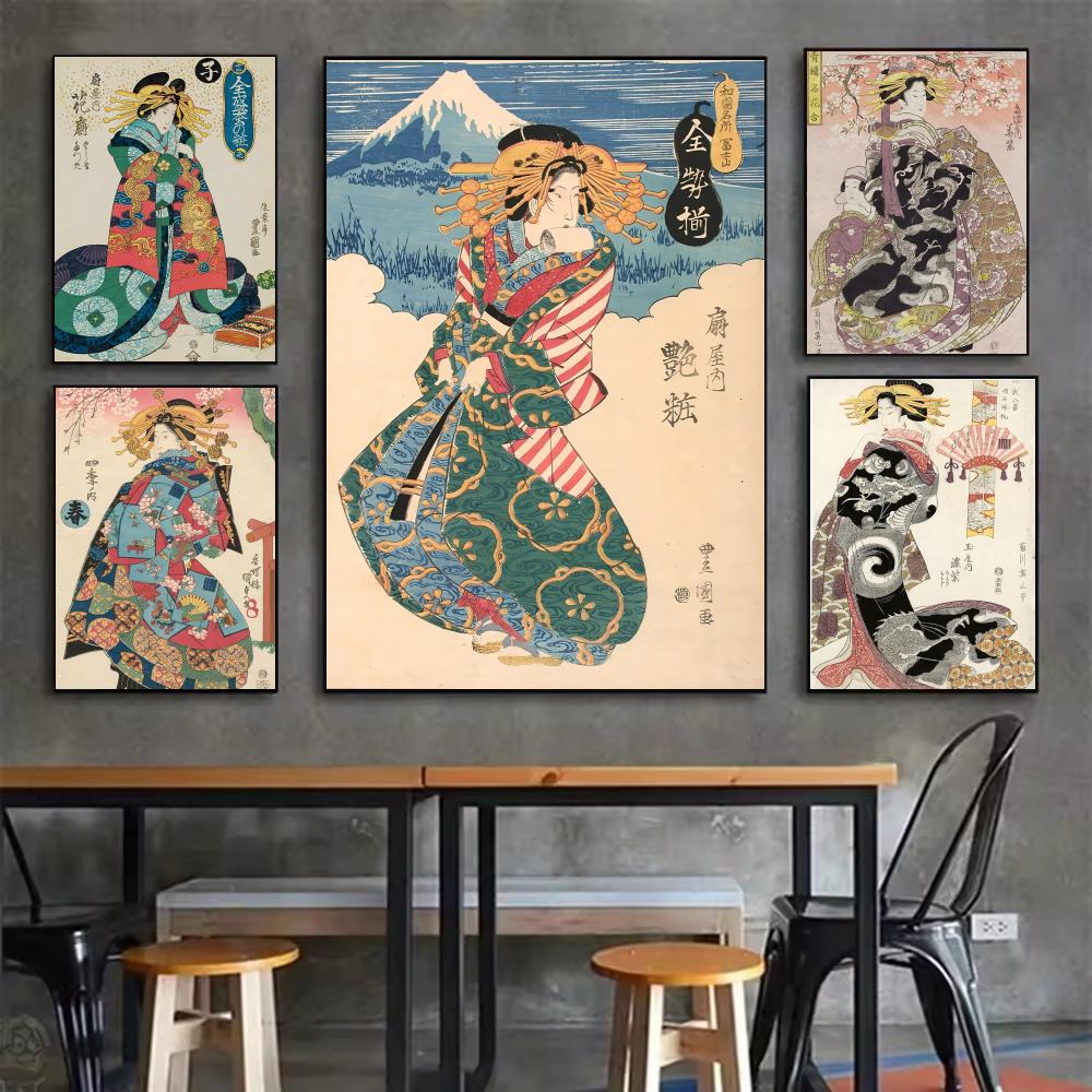 Retro Japon geyşa Posteri Mini - Interior Design Minimalist incelemesi ve fiyatı