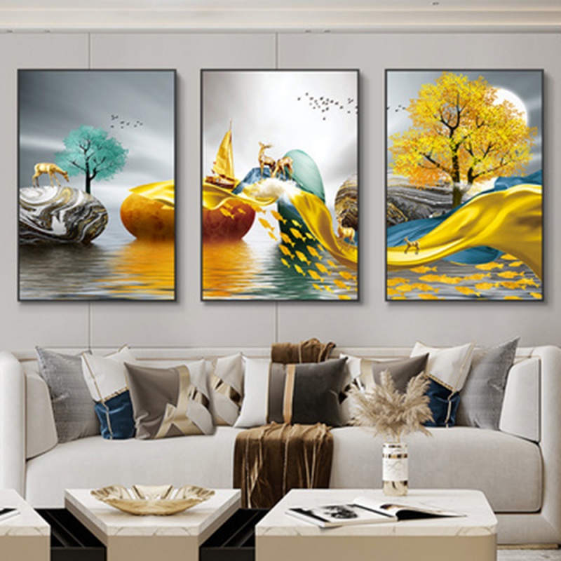 3 adet/takım çerçevesiz 3 İska - Abstract Canvas Set incelemesi ve fiyatı