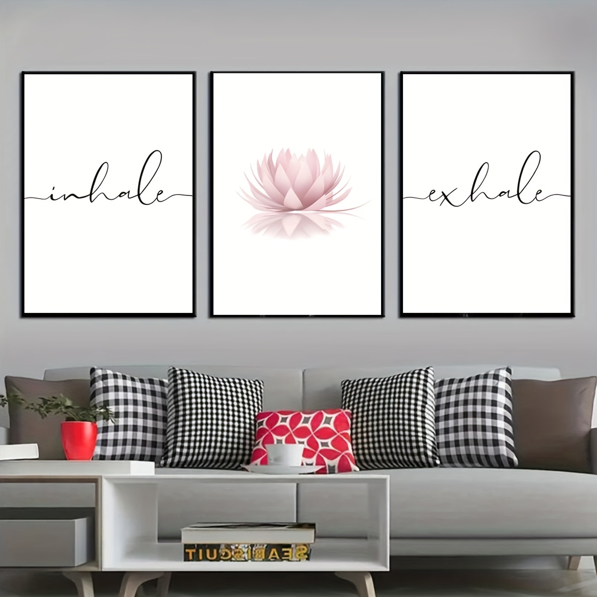 3 adet/takım Nefes Al Nefes Ve - Abstract Canvas Set incelemesi ve fiyatı