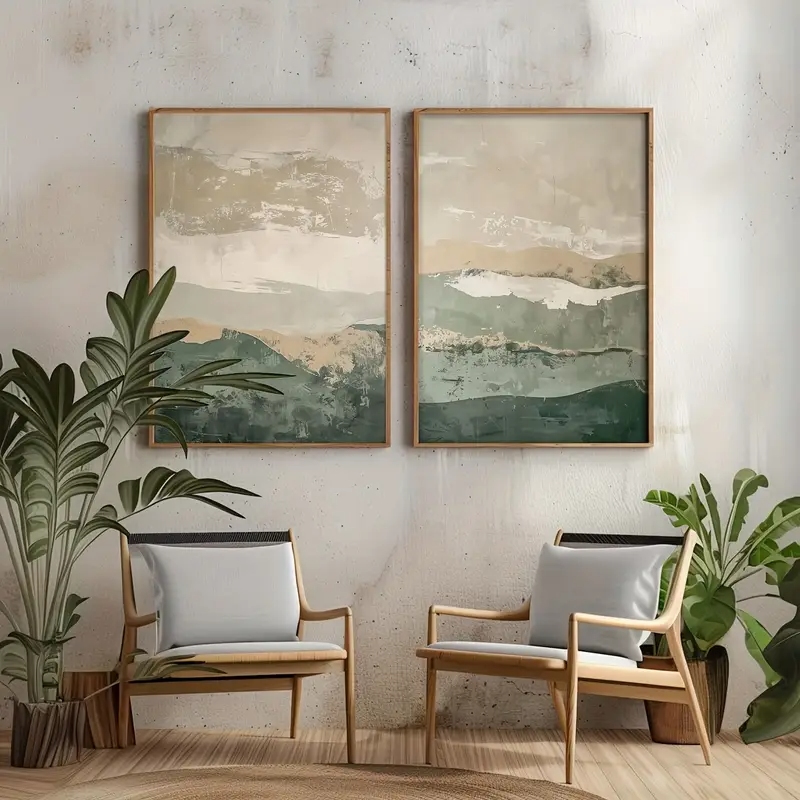 2 adet/takım Wabi Sabi Soyut G - Abstract Canvas Set incelemesi ve fiyatı