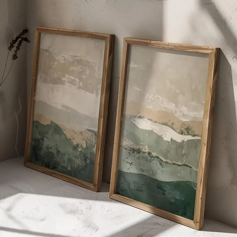 2 adet/takım Wabi Sabi Soyut G - Abstract Canvas Set incelemesi ve fiyatı