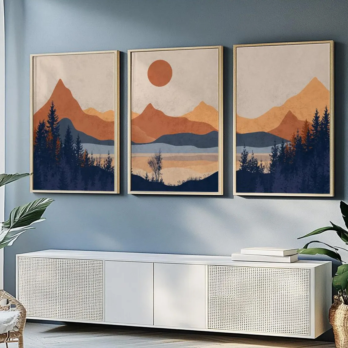 3 adet/takım çerçevesiz, Terra - Abstract Canvas Set incelemesi ve fiyatı