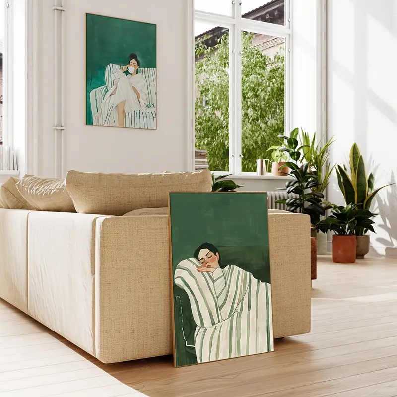 2 adet/takım Soyut Şekil Zümrü - Abstract Canvas Set incelemesi ve fiyatı
