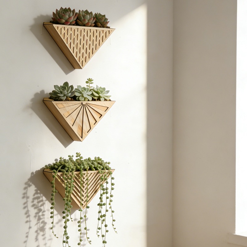 1 adet hafif ahşap geometrik ç - Geometric Shelf Triangle incelemesi ve fiyatı