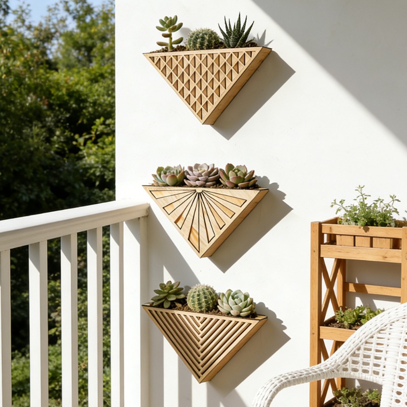 1 adet hafif ahşap geometrik ç - Geometric Shelf Triangle incelemesi ve fiyatı