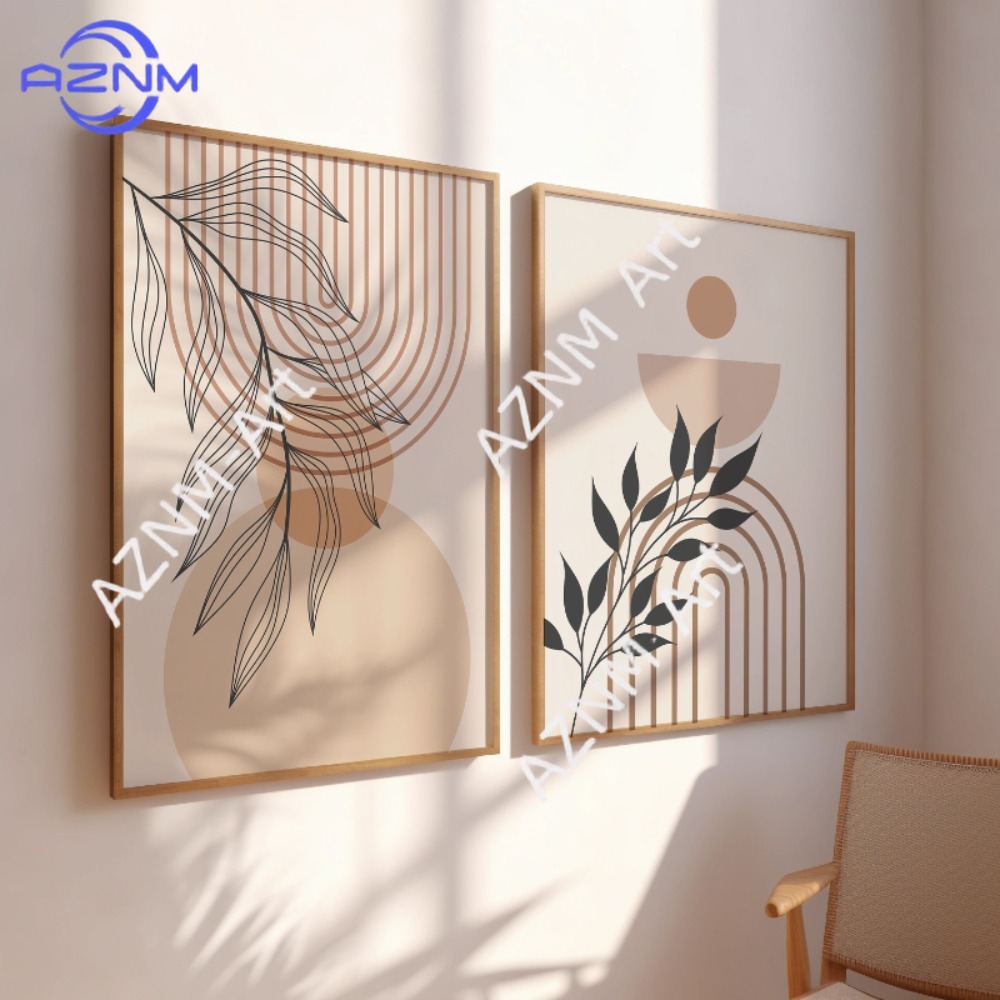 1/2 Adet Yeşil Botanik Duvar S - Abstract Canvas Set incelemesi ve fiyatı
